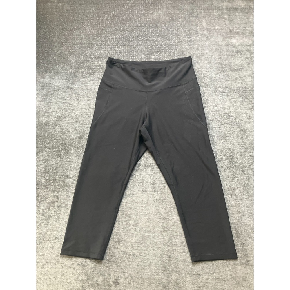 Old Navy Active Go Dry Elevate Crop Leggings Womens 30 Black Athletic Workout